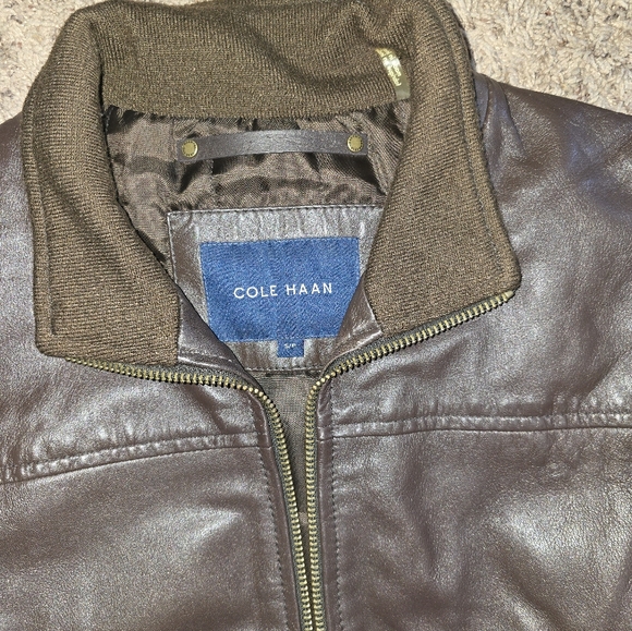 Cole Haan Men Smooth Leather Jacket - Picture 7 of 8